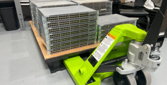 Pallet of networking switches