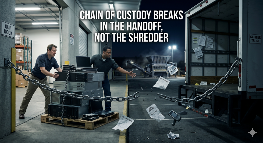 Chain of Custody Breaks in the Handoff, Not the Shredder