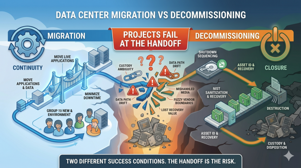 Data Center Migration vs Decommissioning Where Projects Actually Fail