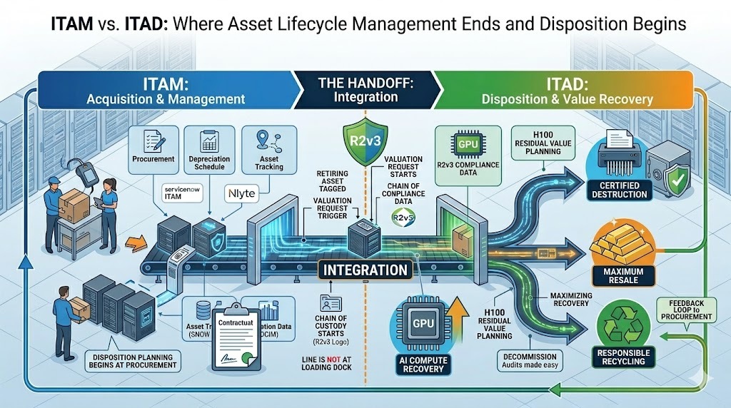 ITAM vs. ITAD: Where Asset Lifecycle Management Ends and Disposition Begins