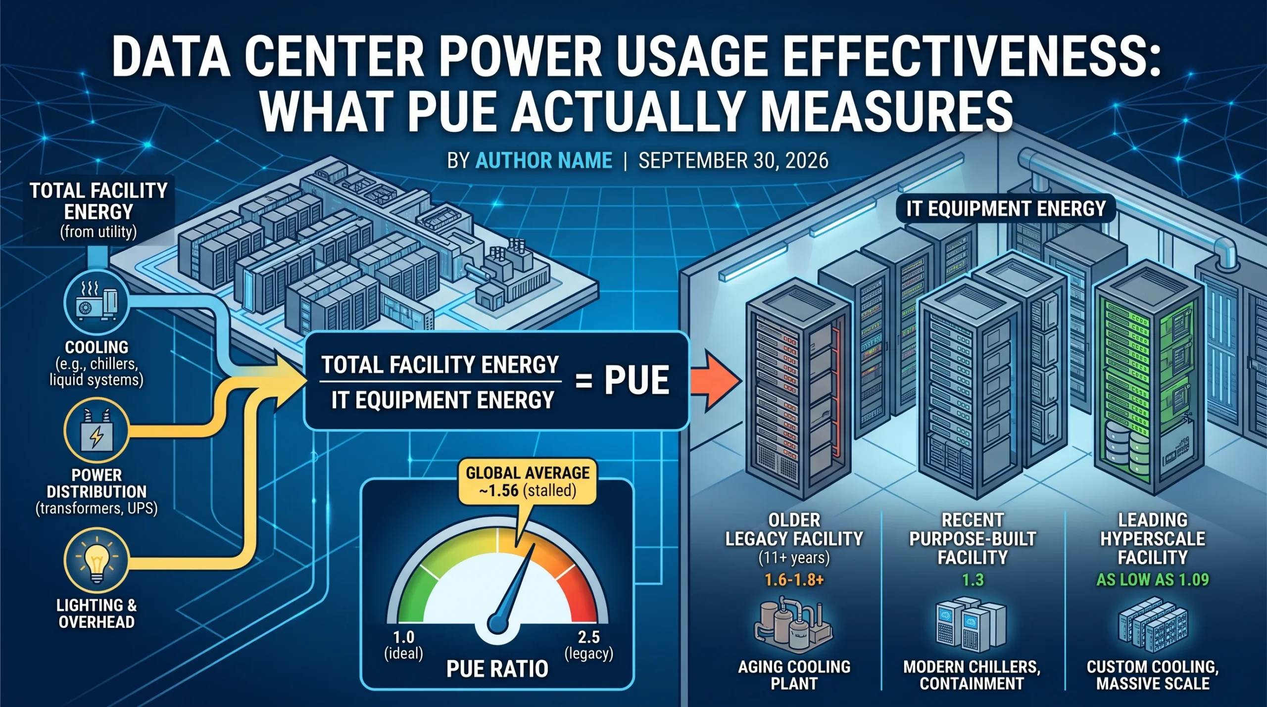 Data Center Power Usage Effectiveness: What PUE Actually Measures